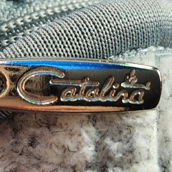 Catalina Grey & White Mottled Color 1/4 Zip Fleece Jacket Size Medium - Picture 5 of 5